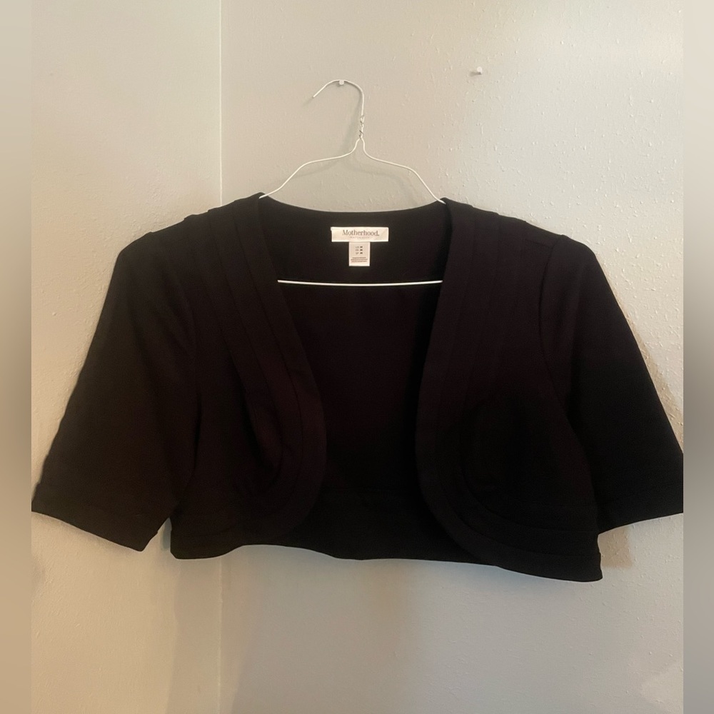 Maternity Black Crop Jacket